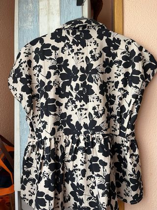 Casaca estampada lino T.40