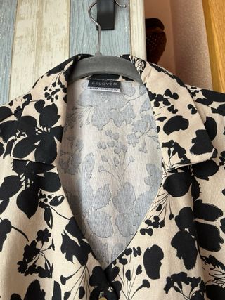 Casaca estampada lino T.40