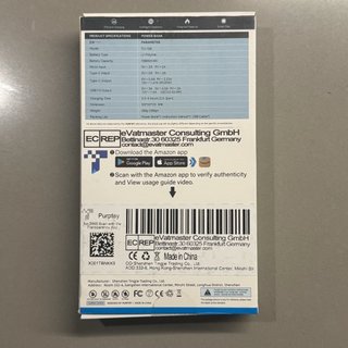 Purptey Power Bank 22.5W 13800mAh PD3.0 USB C