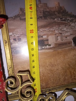 Marco Forja Antiguo Dorado y Rojo