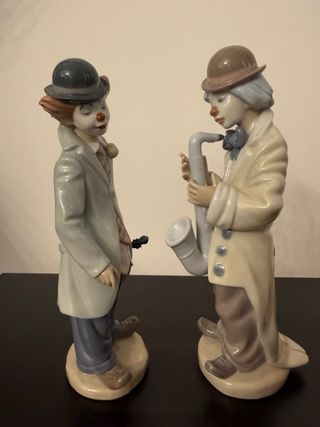 Figuras Porcelana Lladro Pareja Payasos