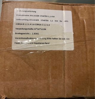 Motor Arranque Opel Corsa B/C 12V Nuevo