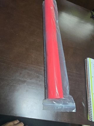 Alfombrilla escritorio cuero sintético roja