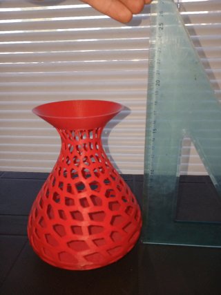 Vaso decorativo rosso