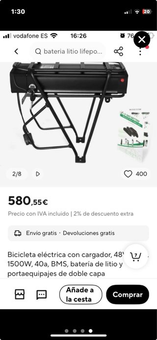 Kit Bicicleta Eléctrica 1500W