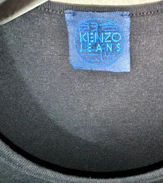 Camiseta Kenzo Jeans Negra Mujer Original