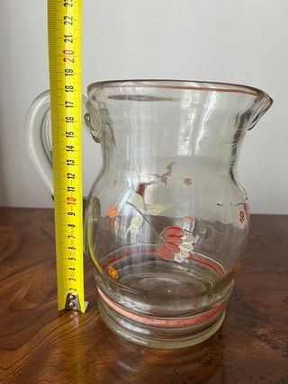 Jarra cristal pintada a mano