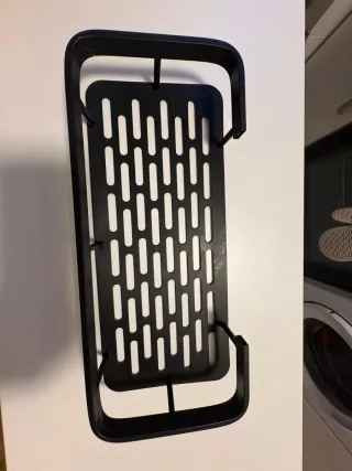 2 Scaffali Adesivi Neri per Bagno