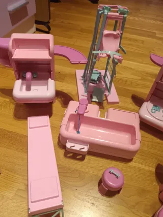Gimnasio Muñecas Barbie Rosa