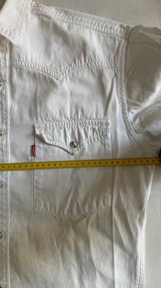 Levi's Camisa Vaquera Blanca Vintage Hombre M