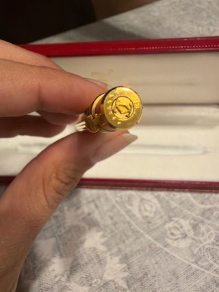 Bolígrafo Cartier Dorado Años 60