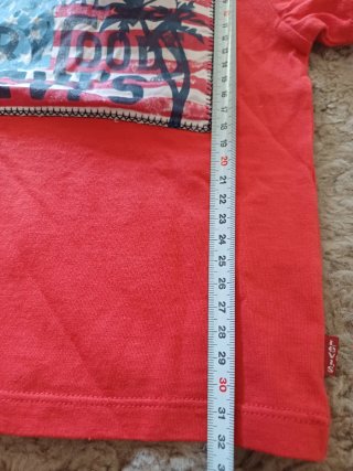 T-shirt Levi's bimbo rossa con stampa bandiera USA