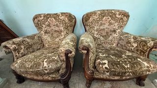 Set di Divano e 2 Poltrone Classiche - Stile Vi