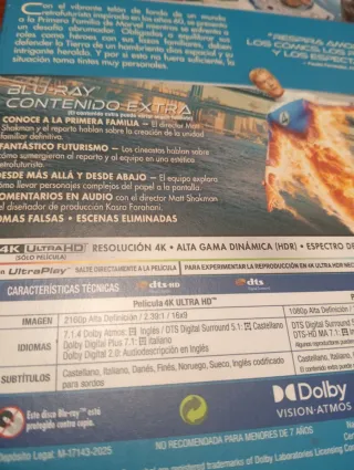 Los 4 Fantásticos 4K UHD Blu-ray