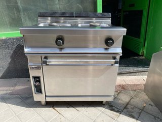 Cocina industrial 2 fuegos + horno
