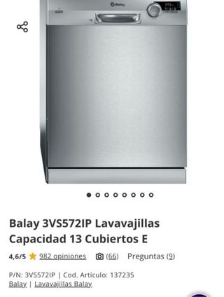 Lavavajillas Balay