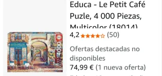 Puzzle Educa 4000 Piezas Le Petit Cafe,SIN ABRIR
