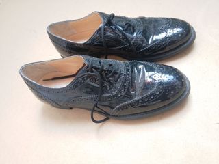 Scarpe Mauro Leone Pelle Vernice Nera 36 italy