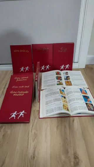 Libros infantiles, novela y enciclopedia.