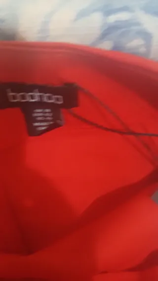 Falda Boohoo Roja Talla 42