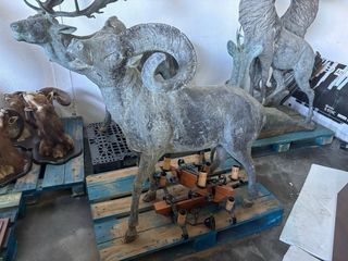 Escultura Bronce Ciervos Gamo Lujo Fincas