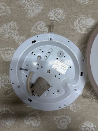 Lampada da parete in vetro e plastica