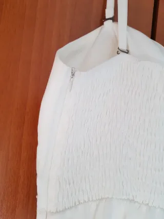 Vestido blanco con pedrería