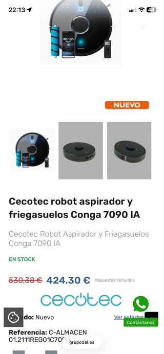 Robot Aspirador Conga 7090 AI