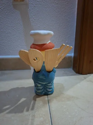 Muñeco Cocinero Utensilios Cocina Cerámica