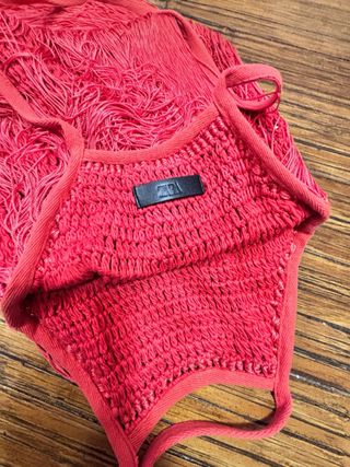 Bolso Zara flecos rojo