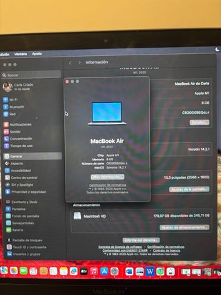 MacBook Air M1 2020 Gris Espacial