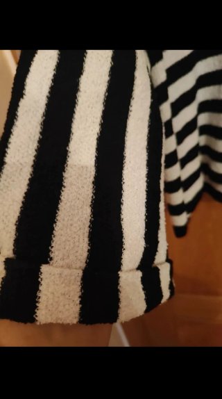 Jersey Zara Rayas Blanco y Negro Talla Única