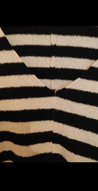 Jersey Zara Rayas Blanco y Negro Talla Única