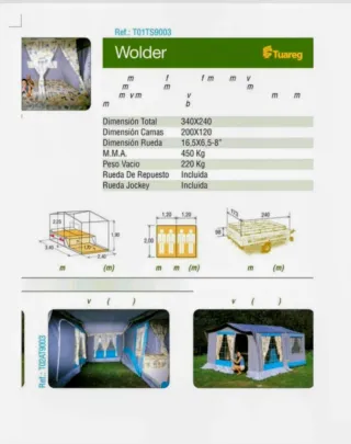 Carro tienda sin piquetas