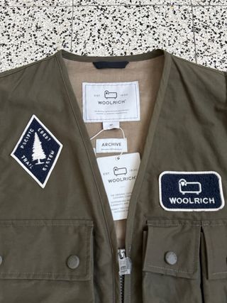 Gilet Woolrich Kaki Taglia M Nuovo
