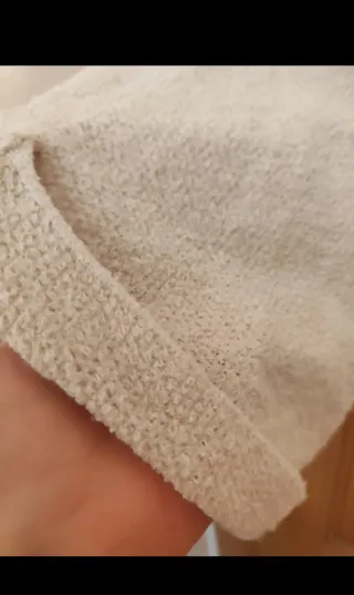 Jersey Zara beige punto fino Talla L