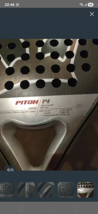 Pala de pádel Black Crown Piton 14