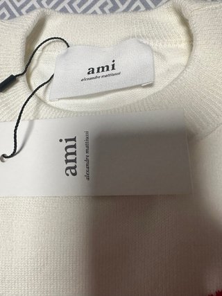 Jersey Ami Paris Blanco Corazón Rojo