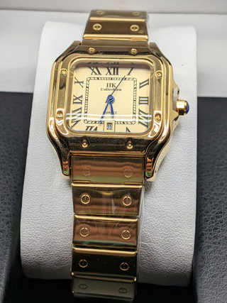 Orologio Donna 34mm Acciaio Oro  Stile Santos