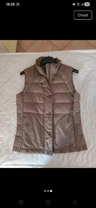 Gilet imbottito beige