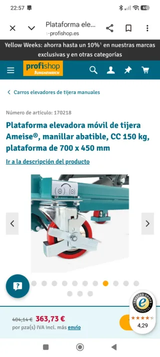 Mesa elevadora Jungheinrich