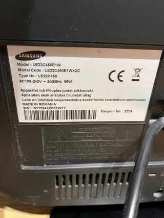 Samsung LE22C450E1W TV