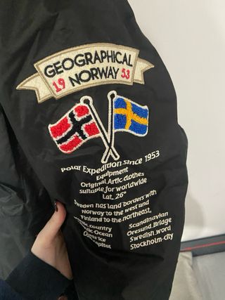 Geographical Norway Chaqueta Negra Talla 16 años