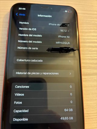 iPhone XR 64GB Rojo con Caja Original