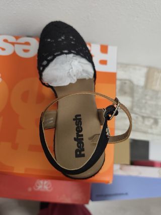 Cuña Alpargata Negra Refresh