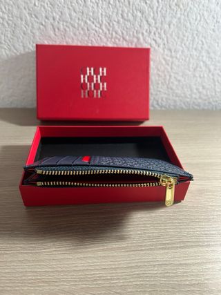 Tarjetero CH Carolina Herrera Negro y Dorado