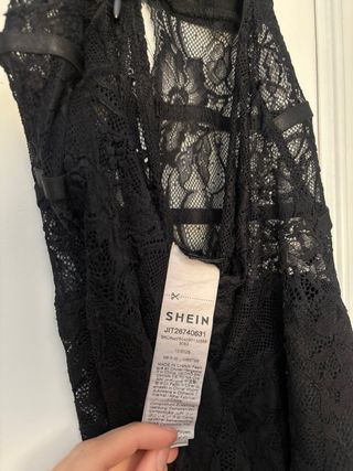 Mono largo encaje Shein negro