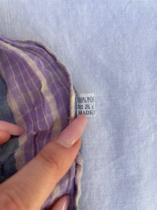 Sciarpa leggera righe blu e lilla