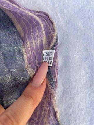 Sciarpa leggera righe blu e lilla