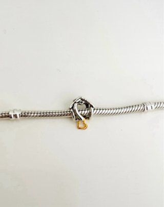 Charm casa corazón plata y oro